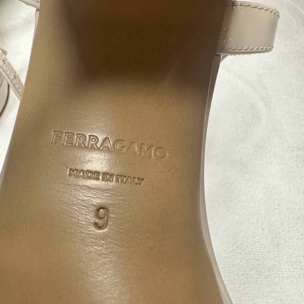 Ferragamo Marika Patent Leather Women's Block Heel Platform Sandals - Picture 9 of 14